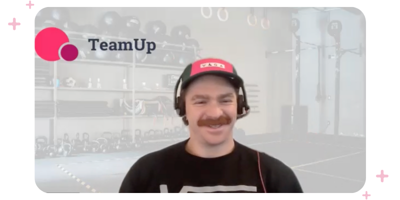 TeamUp's Keegan proudly sporting his mustache