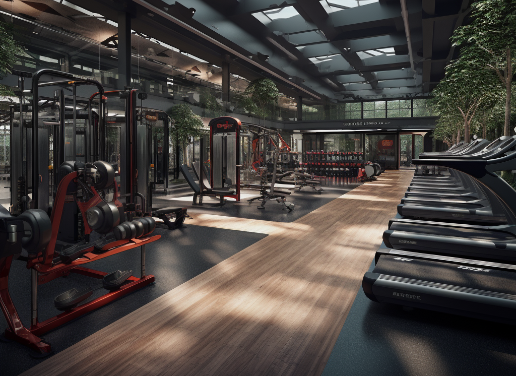 How much space is required for a commercial gym