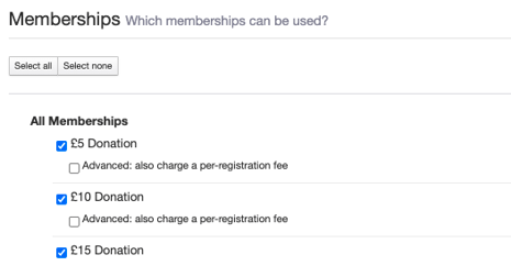 Memberships