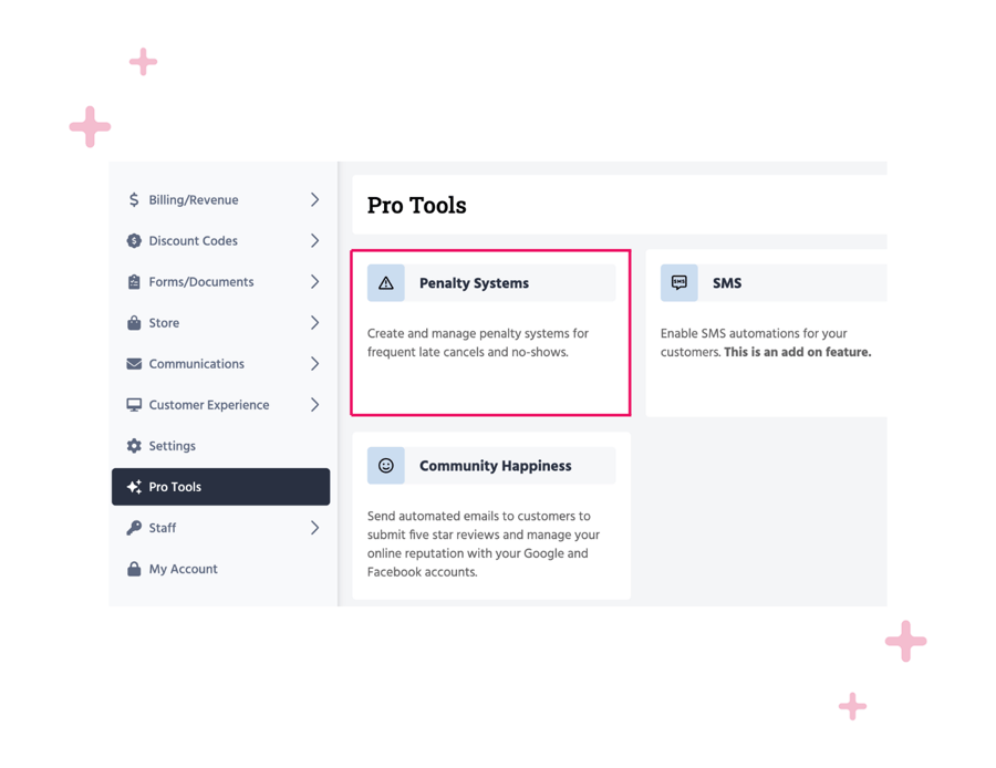 Penalty Systems in the Pro Tools section of your TeamUp account.