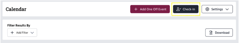 Access the Check In tool via your Calendar