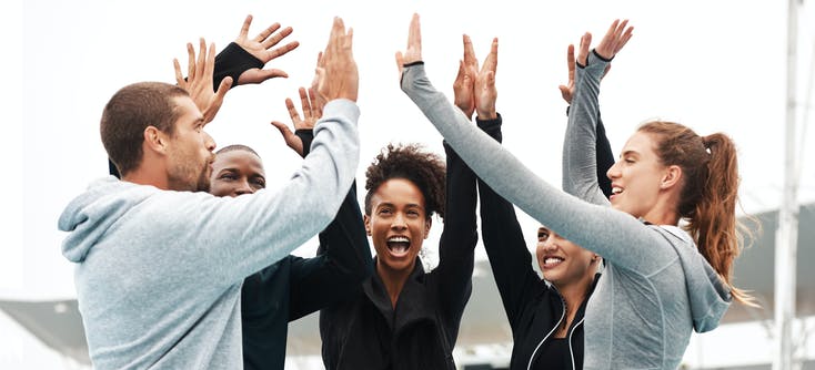 fitness customers celebrating an achievement