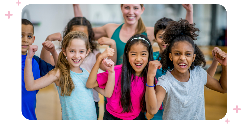 Kids enjoying after school exercise and activities 